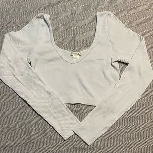 White Cropped Long Sleeve